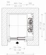 Two panel side opening door